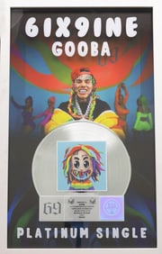 6IX9INE, GOOBA, RIAA Commemoration Platinum Award Plaque