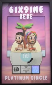 6IX9INE, BEBE, RIAA Commemoration Platinum Award Plaque
