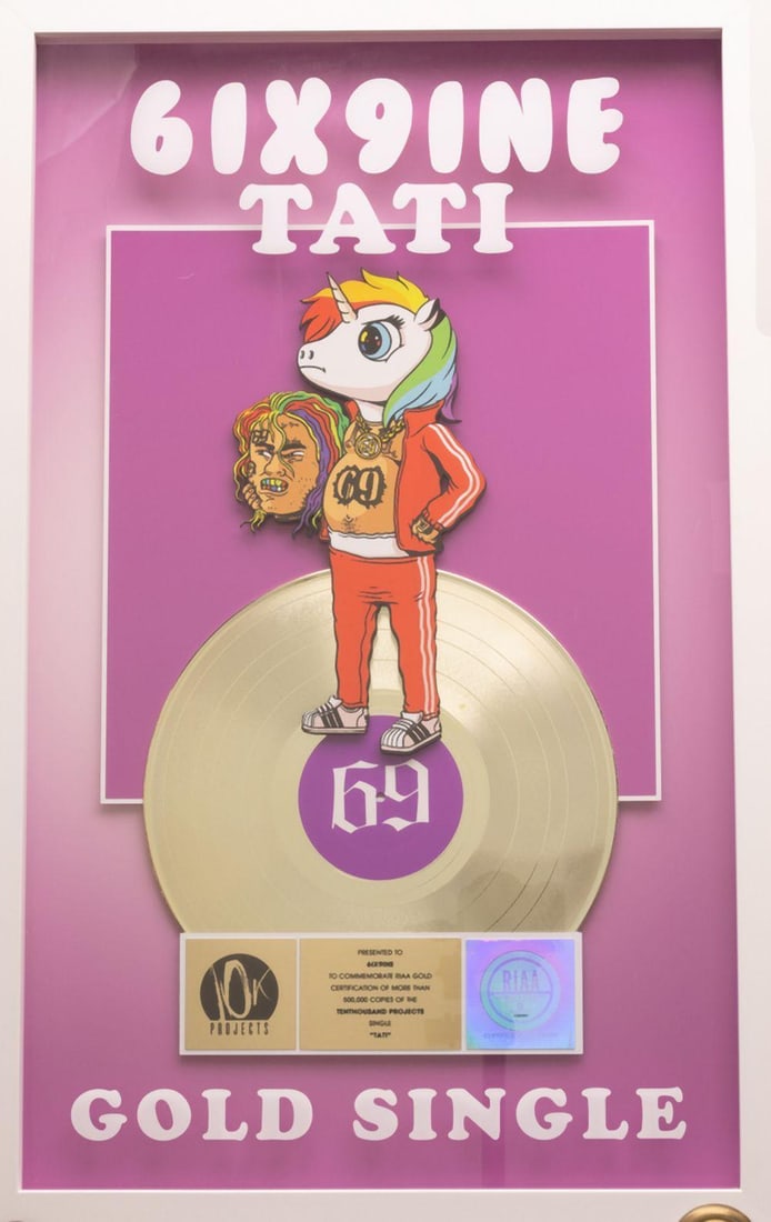 6IX9INE, TATI, RIAA Commemoration Award Plaque (1 of 5)