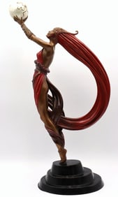 Erte "The Globe" Bronze Sculpture