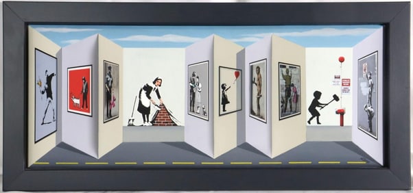 Peter Roth (American, b.1941) "Gallery BK, Banksy" Mixed Media