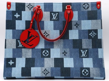Louis Vuitton Denim Monogram Damier OnTheGo Tote