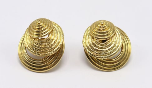 Vintage Tiffany & Co. 18Kt Yellow Gold Ladies Earrings