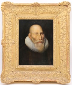 Attr. Michiel Jansz Van Mierevelt Dutch Portrait Oil Painting on Panel