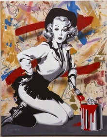 Jim Ceravolo "Elvgren Cowgirl" Acrylic on Canvas