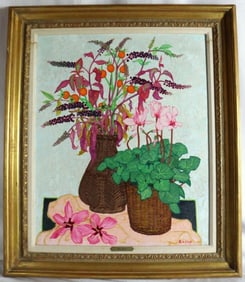 Frederick Jessup "Cyclamen" Oil Painting on Canvas