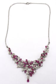 Fabulous 18Kt Ruby & Diamond Ladies Necklace