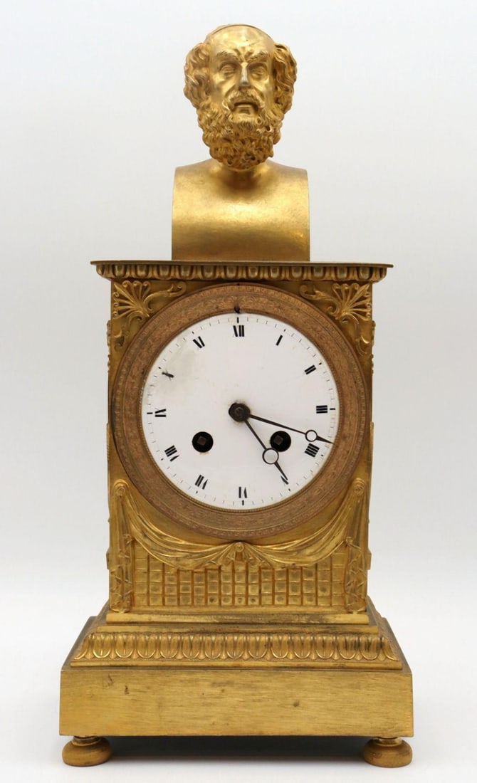 19th C. French Gilt Bronze Mantel Clock (1 of 6)