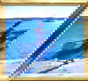 Nicola Simbari (Italian 1927-2012) Oil Painting on Canvas