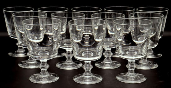 12 Pc. Steuben Crystal Water Goblets