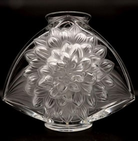 Lalique "Dahlia" Crystal Vase