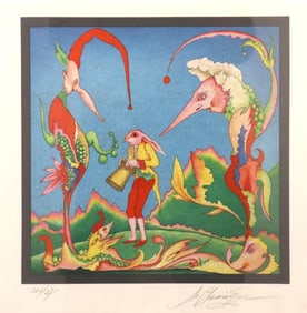 Mihail Chemiakin "Venetian Carnival" Lithograph