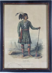 Thomas McKenney & James Hall "Aseola" Colored Lithograph