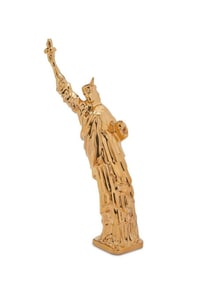 Daniel Martinez "A Little Liberty" 18Kt Gold Glazed Ceramic Sculpture