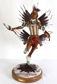 Elie Hazak (American, b. 1945) "Sun Dancer" Bronze Sculpture