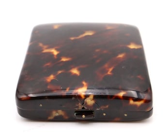 Antique English Tortoise Shell Cigarette Box