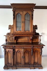 Antique 19th C. French Renaissance Style Wooden Buffet