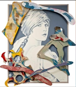 Jim Ceravolo "Silent Movie Star" Acrylic on Canvas