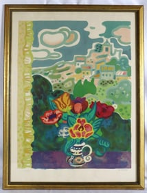 Guy Charon "Seaside Village" Lithograph