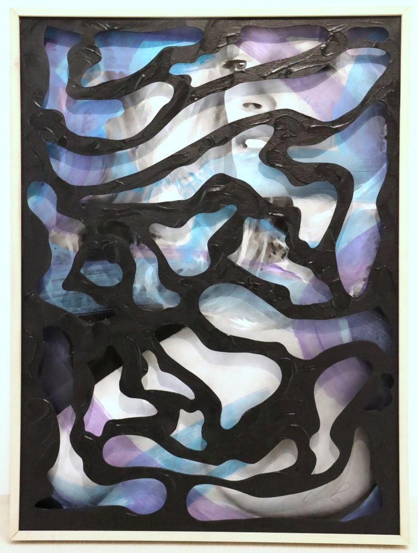 Jim Ceravolo (American, 1953-2022) 3D Abstract Acrylic on Canvas (1 of 8)