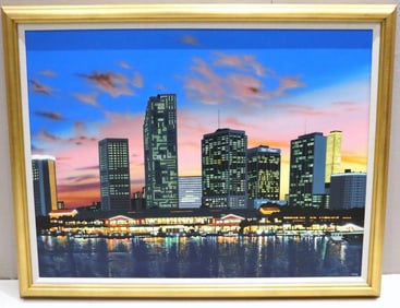 Ilkin Deniz (Turkish, b.1961) Acrylic Painting on Canvas.