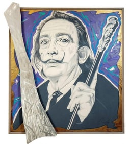 Jim Ceravolo "Salvador Dali" Acrylic on Canvas