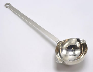 Early 20th C. Hand-Hammered Sterling Silver Soup Ladle