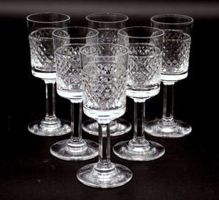 6 Pc. Sevres Cut Crystal Cordial Set