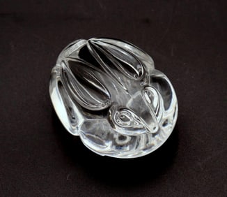 Steuben "Rabbit" Crystal Hand Cooler