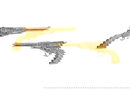 Wust & Co. 18Kt Art Deco Pistol Cufflinks: Wust & Co. 1915 Art Deco Pistol Cufflinks In 18Kt Gold, Includes Fitted Box. A magnificent and very rare pair of cufflinks, created during the early art deco period, back in the 1915-20. This