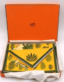 Rare Vintage Hermes 100% Cotton Elephant Placemats