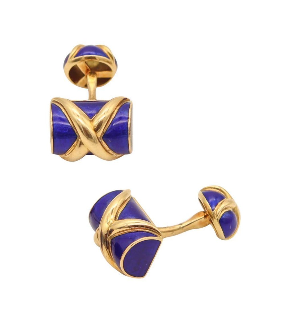 Jean Schlumberger for Tiffany & Co. 18Kt Enameled Cufflinks (1 of 5)