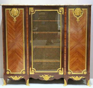 19th C. French Louis XVI Style Bronze Mounted Mahogany Cabinet (1 of 13)
