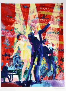 LeRoy Neiman "Sinatra -Liza- Sammy at Royal Albert Hall" Serigraph, Unframed: LeRoy Neiman (American 1921-2012) "Sinatra -Liza- Sammy at Royal Albert Hall" Limited Edition Serigraph, Unframed. Depicting Frank Sinatra, Liza Minnelli and Sammy Davis Jr. performing at the