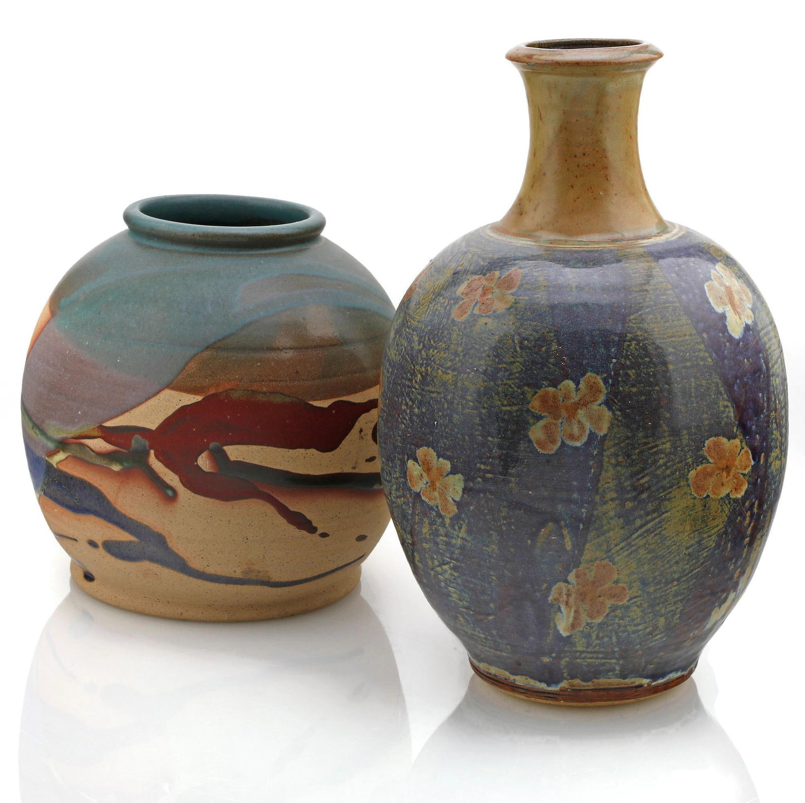 2 Signed Pottery Vases Straum (1 of 5)