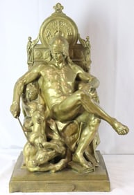 Emile Picault "The Emperor Valentinian I with his Oseznos" Bronze
