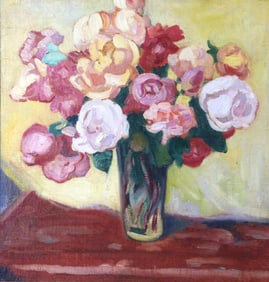Louis Valtat (French, 1869-1952) "Bouquet de Roses"