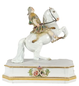 Rare Meissen "King August III" Porcelain Sculpture