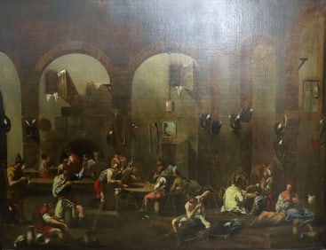 School of Alessandro Magnasco (Italian, 1667-1749) Oil on Canvas