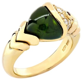 Bvlgari Naturalia Green Tourmaline Fish Ring