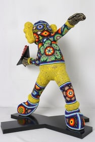 Rick Wolfryd "Follow Your Dreams" Beaded Sculpture