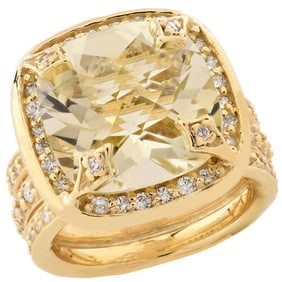 Seidengang Odyssey Lemon Citrine & Diamond Ring
