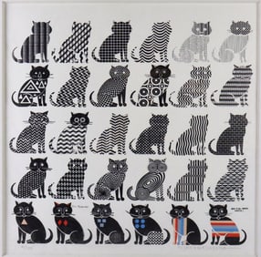 Pedro Friedeberg "Gatos" Silkscreen