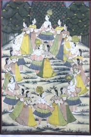Large Hindu Painting on silk