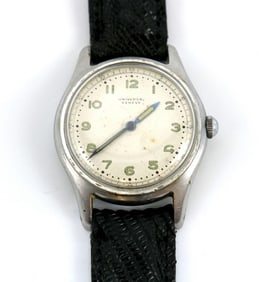Vintage Universal 1940's Stainless Steel Wristwatch