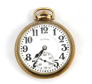 Illinois Gold Plated 21 Jewel Pocket Watch