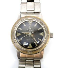 Zodiac Automatic Dive Stainless Steel Wristwatch