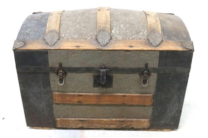 Antique 1877 Steamer Chest