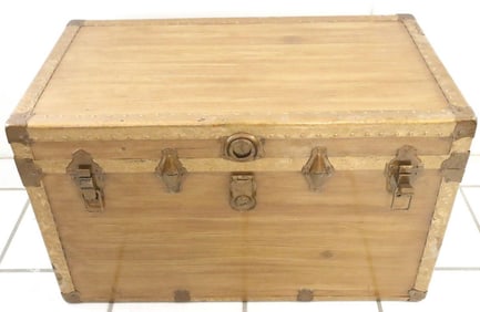 Vintage Painted Steamer Trunk