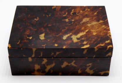 Vintage English Tortoise Shell Box